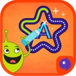 alphabet letters & numbers tracing games for kids android application logo